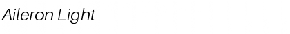 Download Aileron Light Italic Font Title Preview