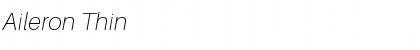 Download Aileron Thin Italic Font Title Preview