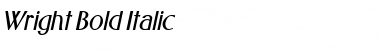 Download Wright Bold Italic Font Title Preview