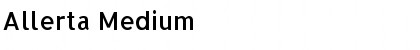 Download Allerta Medium Font Title Preview