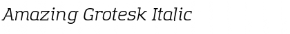 Download Amazing Grotesk Italic Font Title Preview