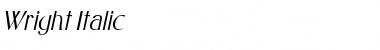 Download Wright Italic Font Title Preview