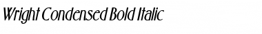 Download Wright-Condensed Bold Italic Font Title Preview