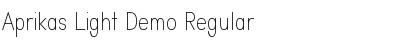 Download Aprikas Light Demo Regular Font Title Preview