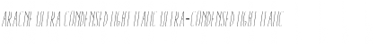 Download Aracne Ultra Condensed Light Italic Ultra-condensed Light Italic Font Title Preview
