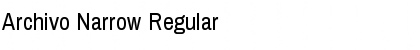 Download Archivo Narrow Regular Font Title Preview