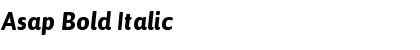 Download Asap Bold Italic Font Title Preview