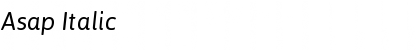 Download Asap Italic Font Title Preview