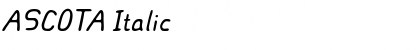 Download ASCOTA Italic Font Title Preview