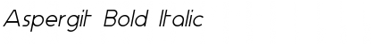Download Aspergit Bold Italic Font Title Preview