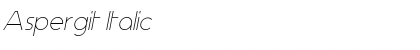 Download Aspergit Italic Font Title Preview