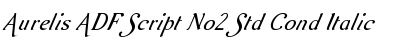 Download Aurelis ADF Script No2 Std Cond Italic Font Title Preview