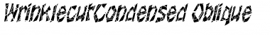 Download WrinklecutCondensed Oblique Font Title Preview