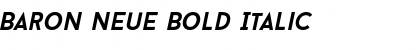 Download Baron Neue Bold Italic Font Title Preview