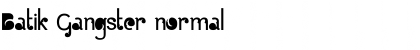 Download Batik Gangster normal Font Title Preview