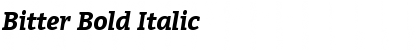 Download Bitter Bold Italic Font Title Preview