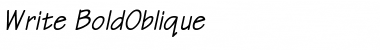 Download Write BoldOblique Font Title Preview