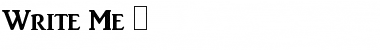 Download Write Me 1 Regular Font Title Preview