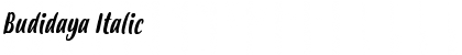 Download Budidaya Italic Font Title Preview