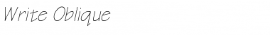 Download Write Oblique Font Title Preview
