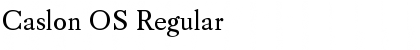 Download Caslon OS Regular Font Title Preview