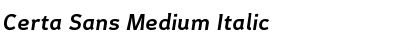 Download Certa Sans Medium Italic Font Title Preview