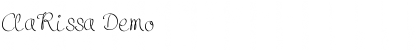 Download Clarissa Demo Font Title Preview
