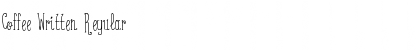 Download Coffee Written Regular Font Title Preview