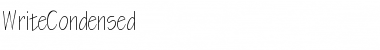 Download WriteCondensed Regular Font Title Preview