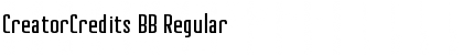Download CreatorCredits BB Regular Font Title Preview