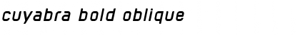 Download cuyabra bold oblique Font Title Preview