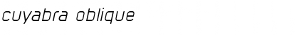 Download cuyabra oblique Font Title Preview