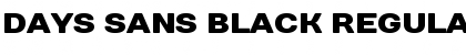 Download Days Sans Black Regular Font Title Preview