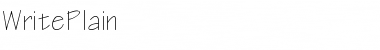 Download WritePlain Regular Font Title Preview