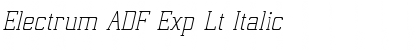 Download Electrum ADF Exp Lt Italic Font Title Preview