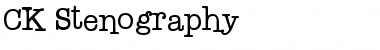 Download CK Stenography Regular Font Title Preview