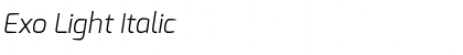 Download Exo Light Italic Font Title Preview