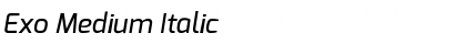Download Exo Medium Italic Font Title Preview