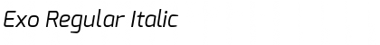 Download Exo Regular Italic Font Title Preview