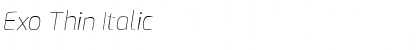 Download Exo Thin Italic Font Title Preview