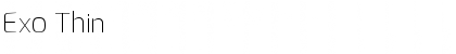 Download Exo Thin Font Title Preview