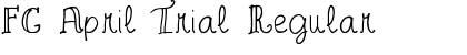 Download FG April Trial Regular Font Title Preview