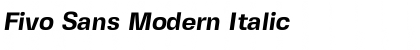 Download Fivo Sans Modern Italic Font Title Preview