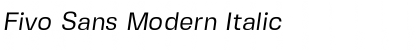 Download Fivo Sans Modern Italic Font Title Preview