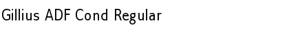 Download Gillius ADF Cond Regular Font Title Preview