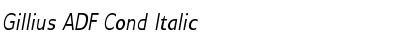 Download Gillius ADF Cond Italic Font Title Preview