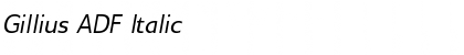 Download Gillius ADF Italic Font Title Preview