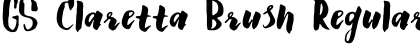 Download GS Claretta Brush Regular Font Title Preview