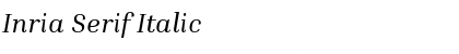 Download Inria Serif Italic Font Title Preview