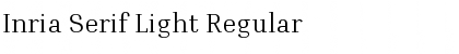 Download Inria Serif Light Regular Font Title Preview